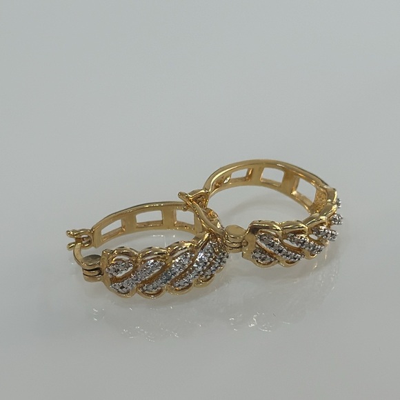 Jewelry - Diamond hoop earrings